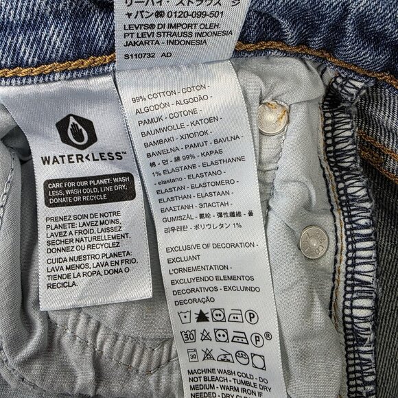 Levis Wedgie Tapered Jeans Womens 26x27 Blue Medium Wash Slim Stretch - Picture 13 of 14